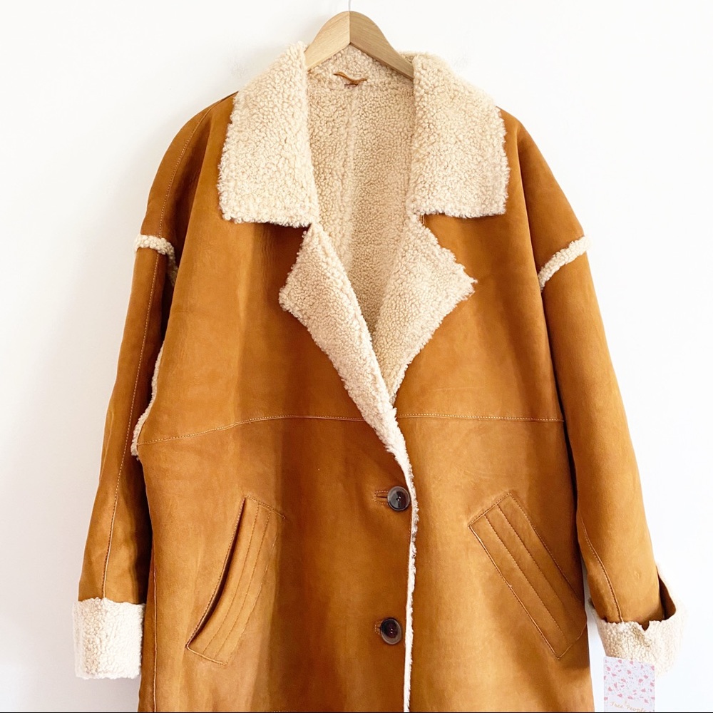 Free People Aspen Marshall suede shearling jacket - Picture 7 of 14